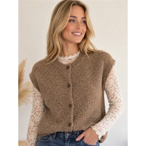 Red Button vest mouwloos boucle SRB5074 Mud